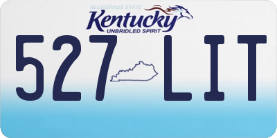 KY license plate 527LIT