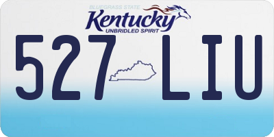 KY license plate 527LIU