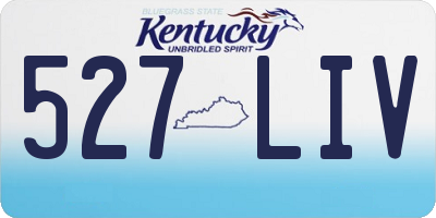 KY license plate 527LIV