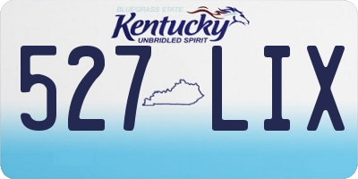 KY license plate 527LIX