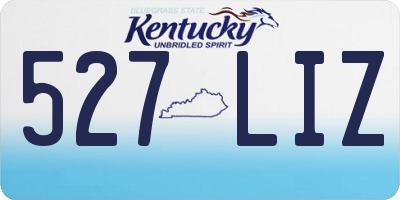KY license plate 527LIZ
