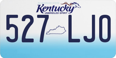 KY license plate 527LJO