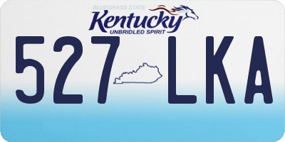 KY license plate 527LKA