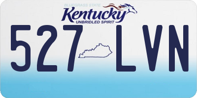 KY license plate 527LVN