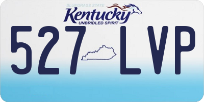 KY license plate 527LVP