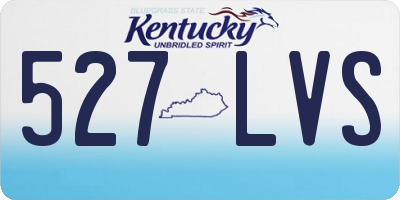 KY license plate 527LVS