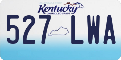 KY license plate 527LWA