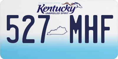 KY license plate 527MHF