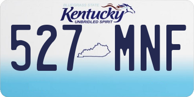 KY license plate 527MNF