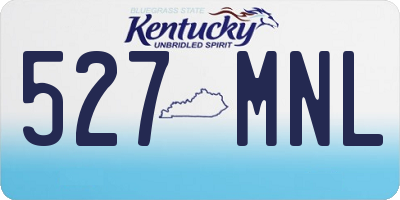 KY license plate 527MNL