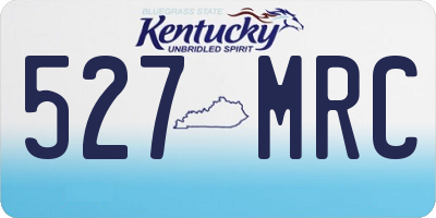 KY license plate 527MRC