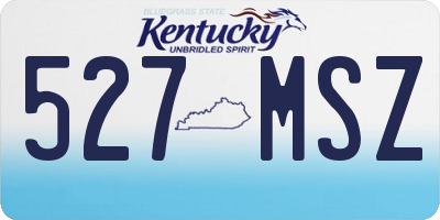 KY license plate 527MSZ