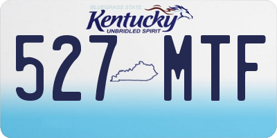 KY license plate 527MTF