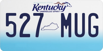 KY license plate 527MUG