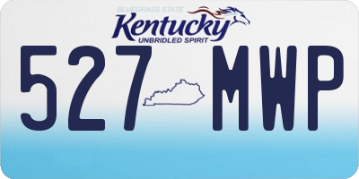 KY license plate 527MWP