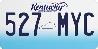 KY license plate 527MYC