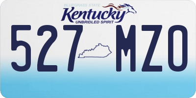 KY license plate 527MZO