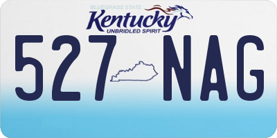 KY license plate 527NAG