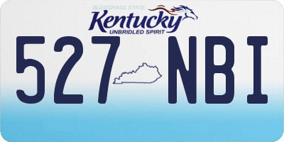 KY license plate 527NBI
