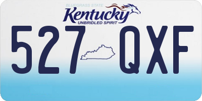 KY license plate 527QXF