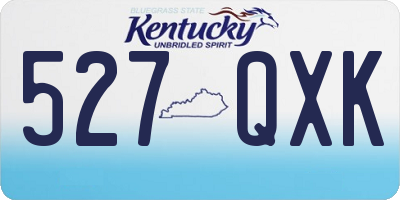 KY license plate 527QXK