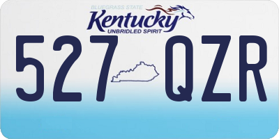 KY license plate 527QZR
