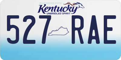 KY license plate 527RAE