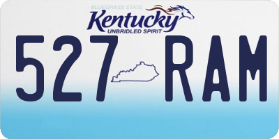 KY license plate 527RAM