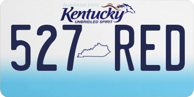 KY license plate 527RED