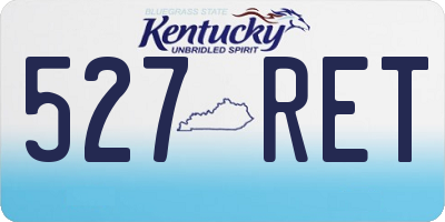 KY license plate 527RET