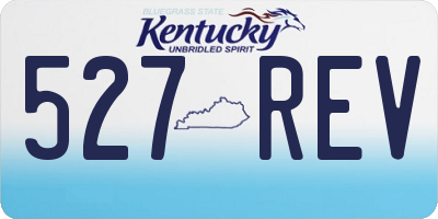 KY license plate 527REV
