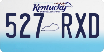 KY license plate 527RXD