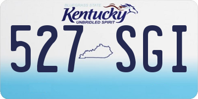 KY license plate 527SGI