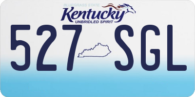 KY license plate 527SGL