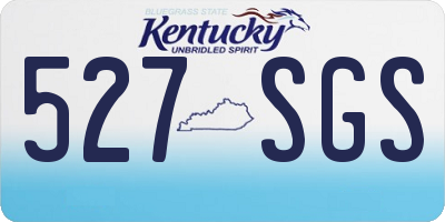 KY license plate 527SGS
