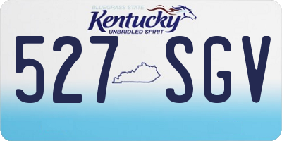 KY license plate 527SGV