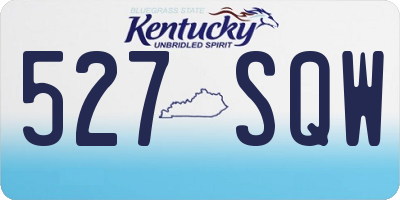 KY license plate 527SQW