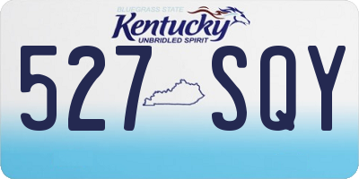 KY license plate 527SQY