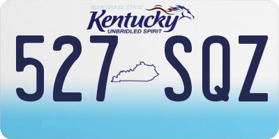 KY license plate 527SQZ