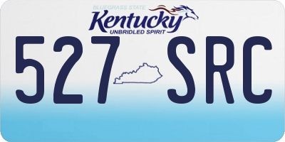 KY license plate 527SRC