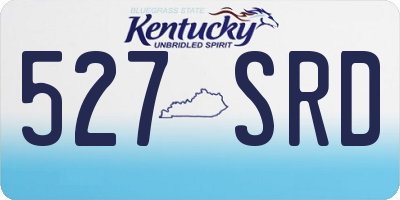 KY license plate 527SRD