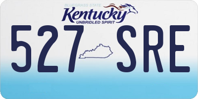 KY license plate 527SRE