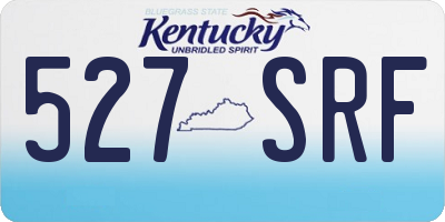 KY license plate 527SRF