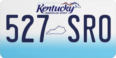 KY license plate 527SRO