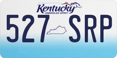 KY license plate 527SRP