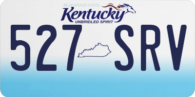 KY license plate 527SRV