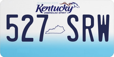 KY license plate 527SRW