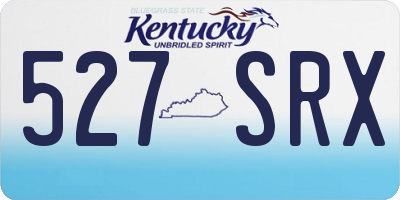 KY license plate 527SRX