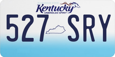 KY license plate 527SRY