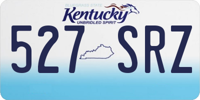 KY license plate 527SRZ